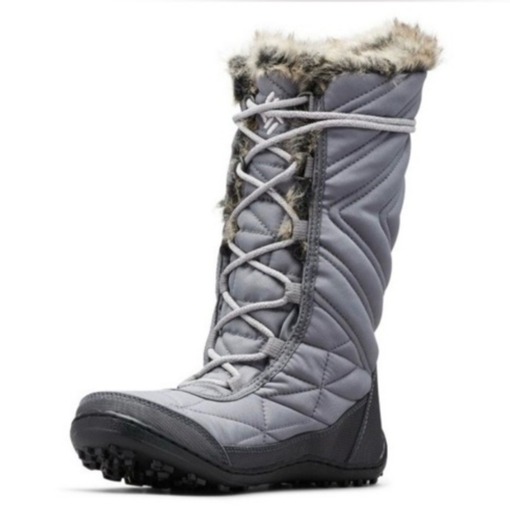 Columbia Minx Mid III Omni-Heat Quilted Snow Boots Fur Trim Size 10 Insulated